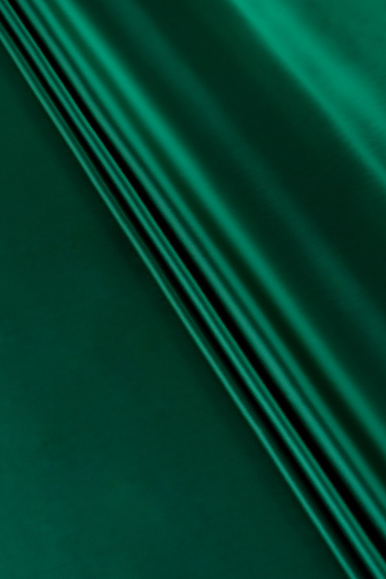 Hunter Green Poly Satin Fabric