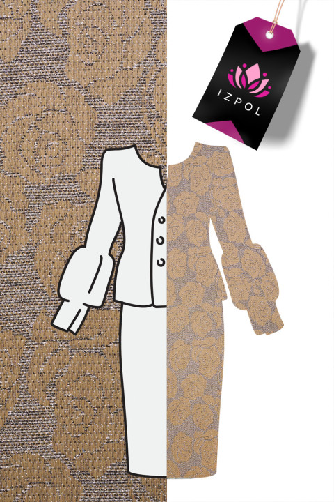 Chanel Stoff beige-silber