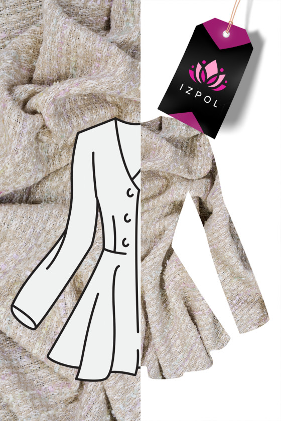 Material Chanel - bej deschis COUPON 100cm