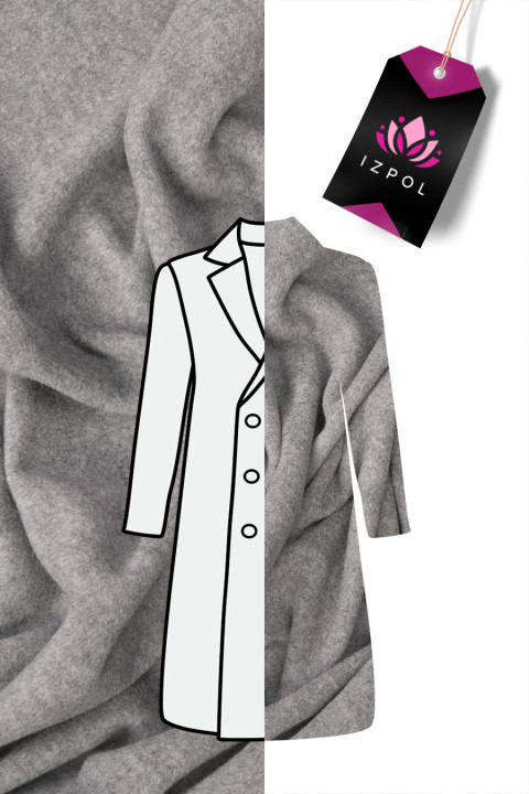 Coat wool with cashmere black