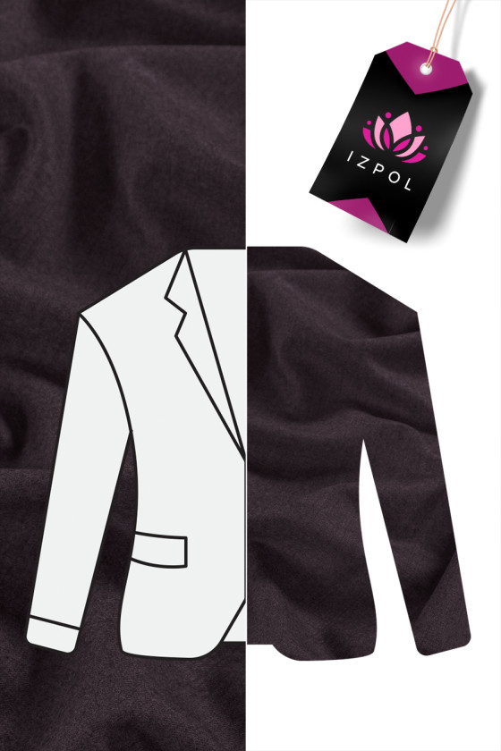 Lana con cashmere purple scuro melange COUPON 100cm