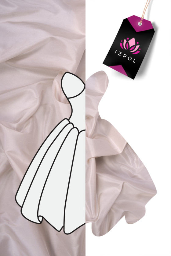 Écrutaft i siden med en droppe rosa
