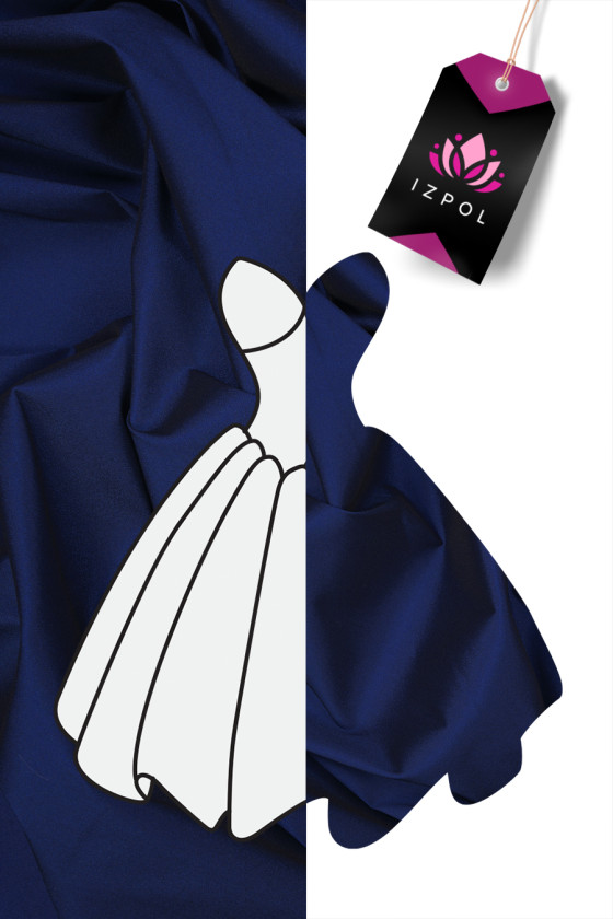 Tafta poliestrowa elastyczna chabrowa KUPON 100cm