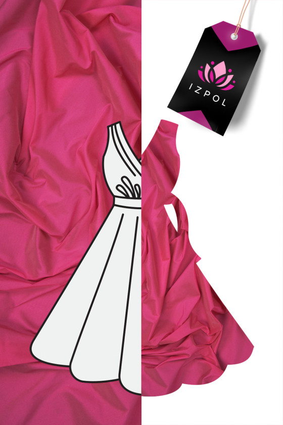 Polyester taft elastiskt godis rosa