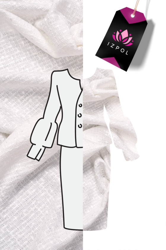 Krämfärgat chanel-tyg