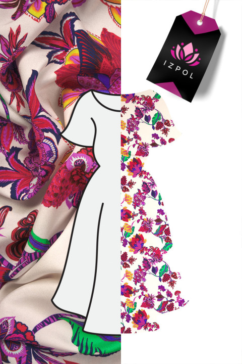 Silk satin colored geometry