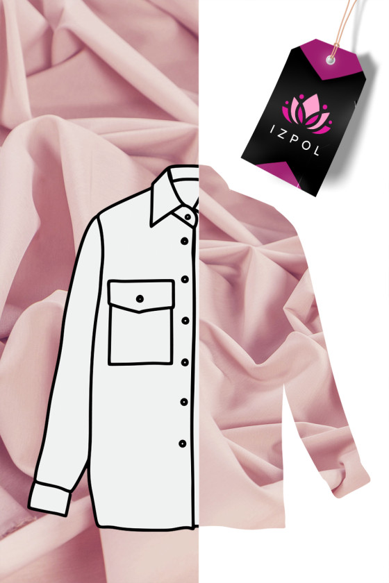 Bawełna koszulowa brudny róż KUPON 50cm