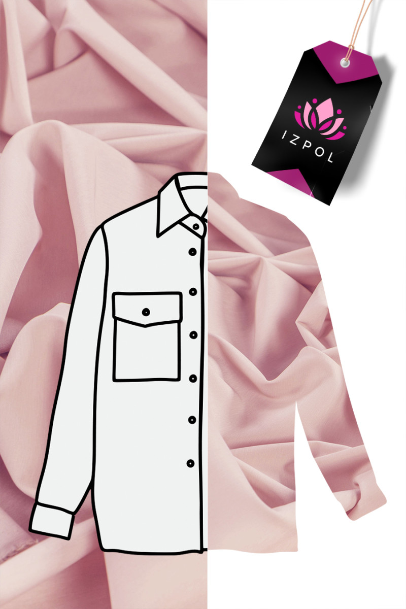 Bawełna koszulowa brudny róż KUPON 50cm