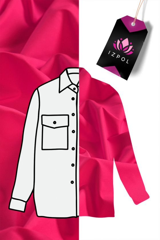 Bawełna koszulowa pink KUPON 100cm