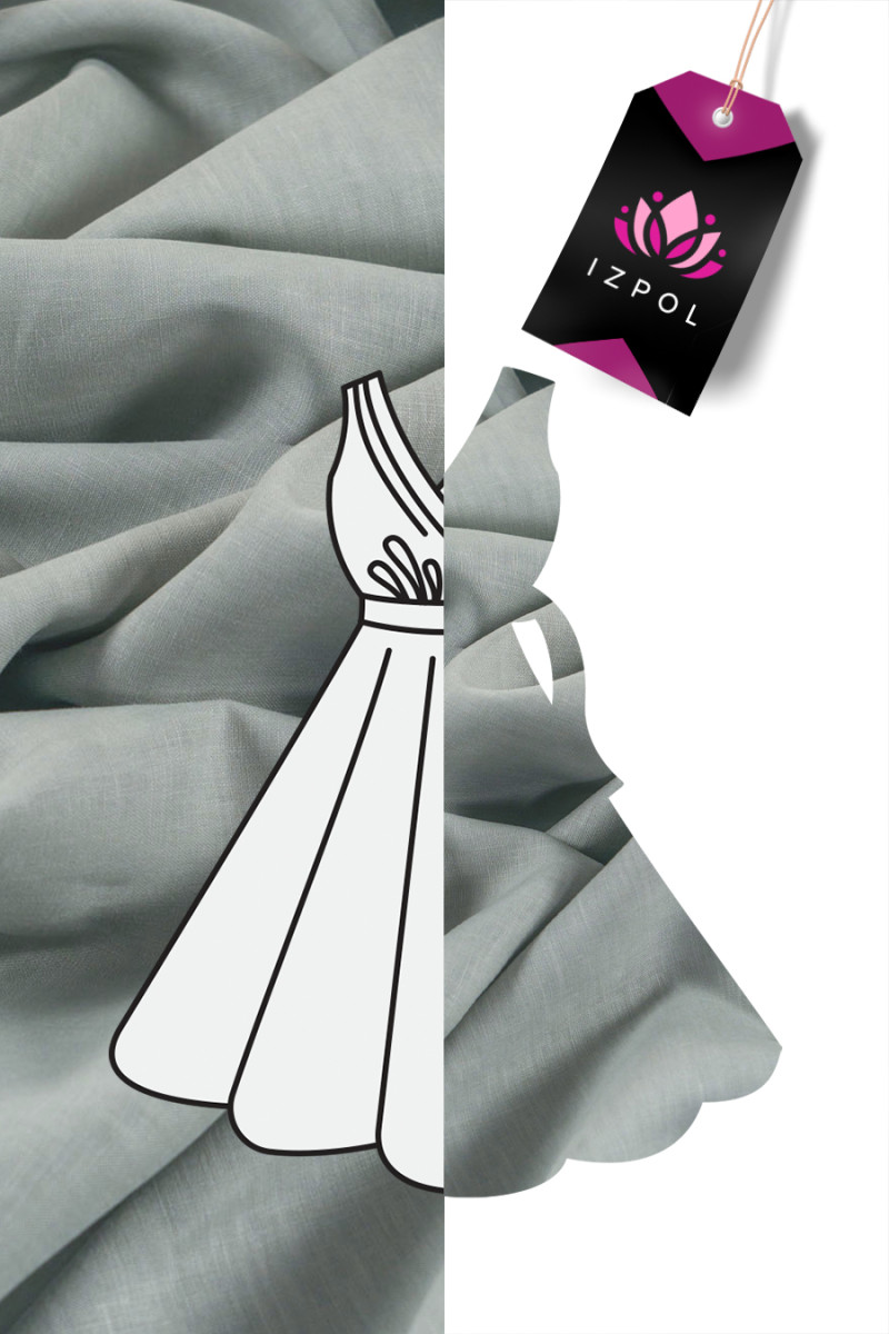 Len naturalny MARIA - szary