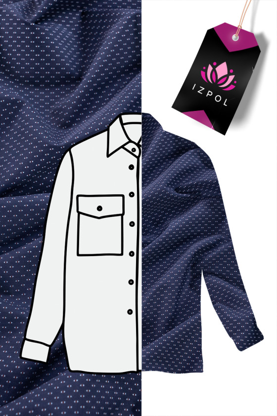 Cotton shirt "eyelets" COUPON 85cm