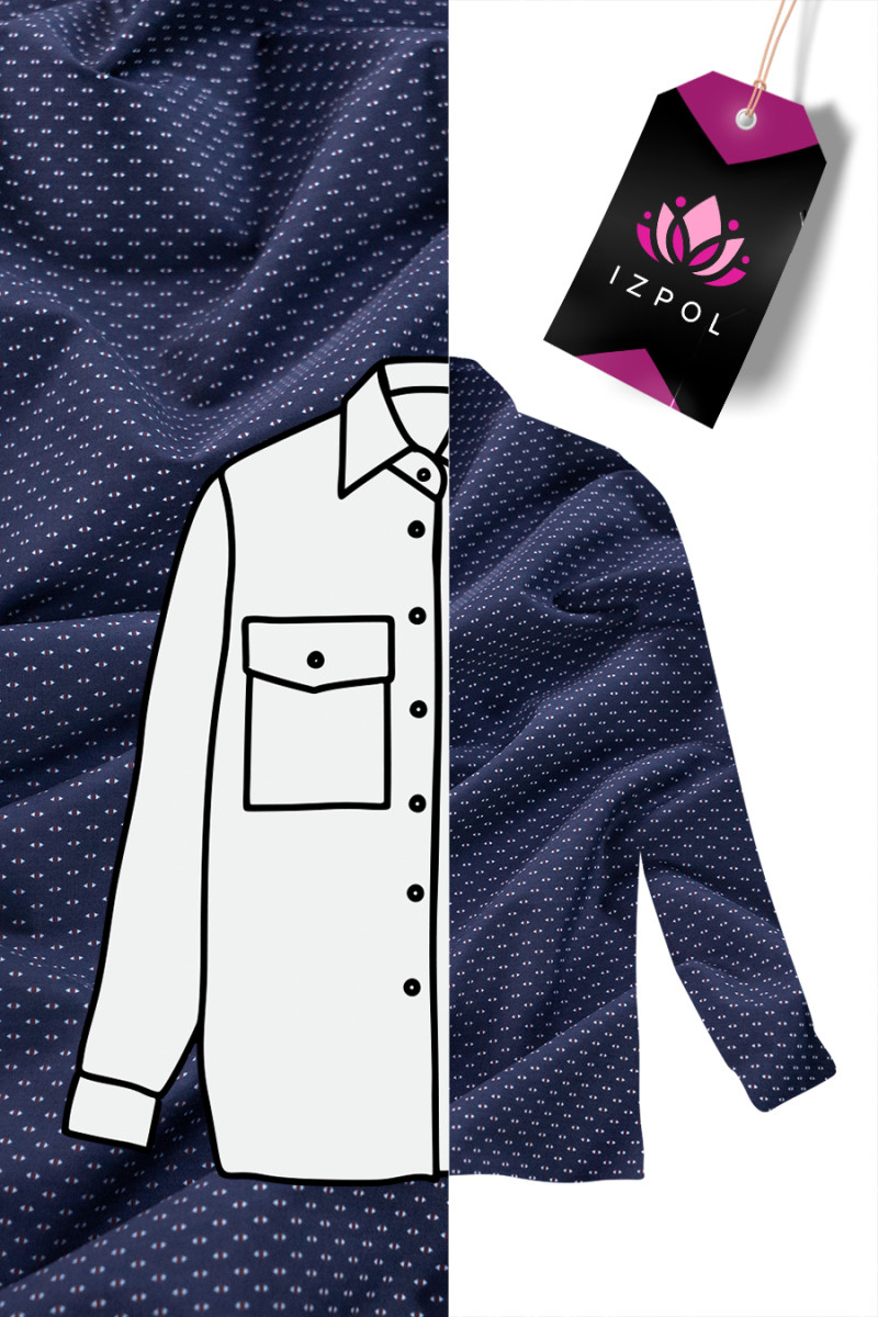 Cotton shirt "eyelets" COUPON 85cm