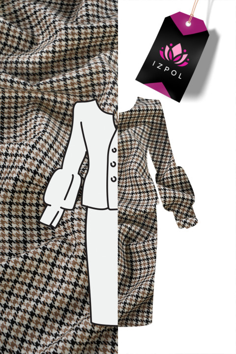 Checkered costume wool
