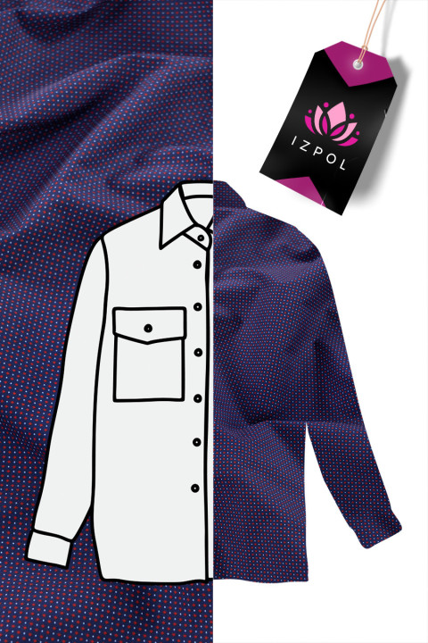 Shirt cotton fine pattern