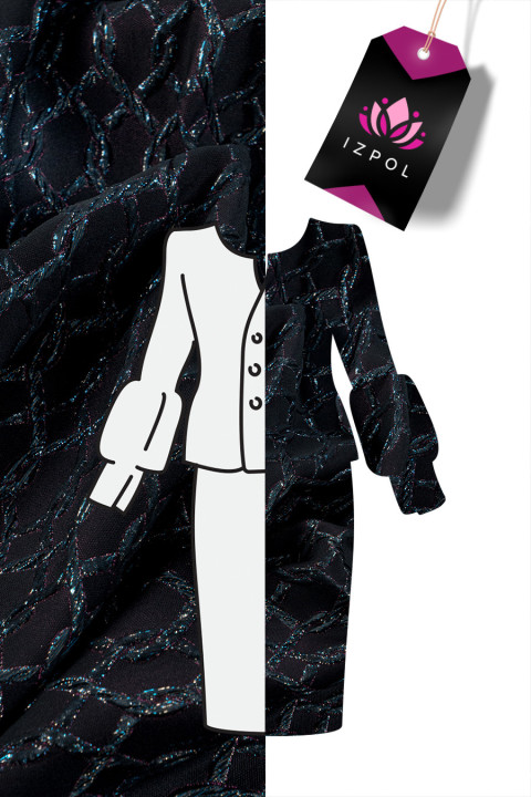 Black jacquard with multi thread