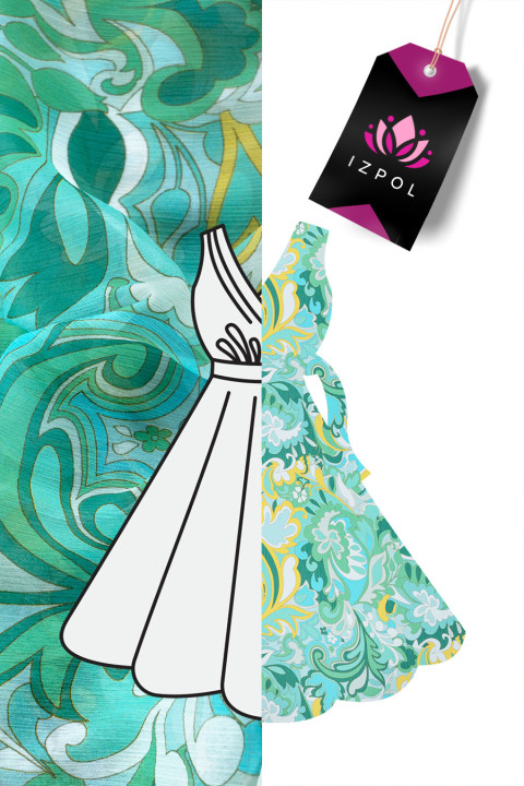 Polyester Chiffon bunte Muster