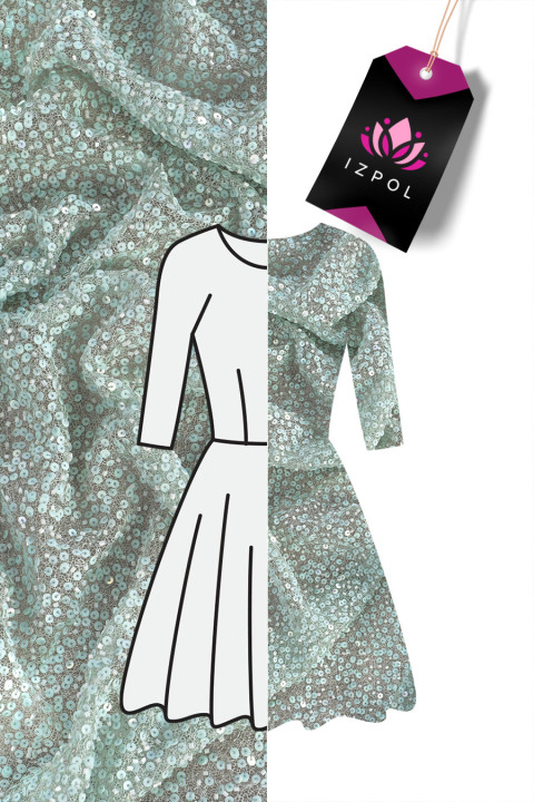 Evening sequins - mint