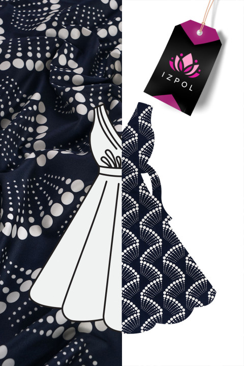 Cotton with polka dots