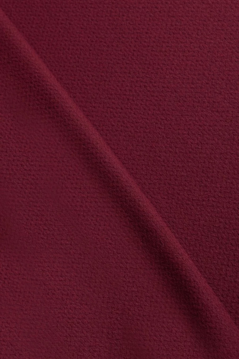 Burgundy wool fabric COUPON 180 cm