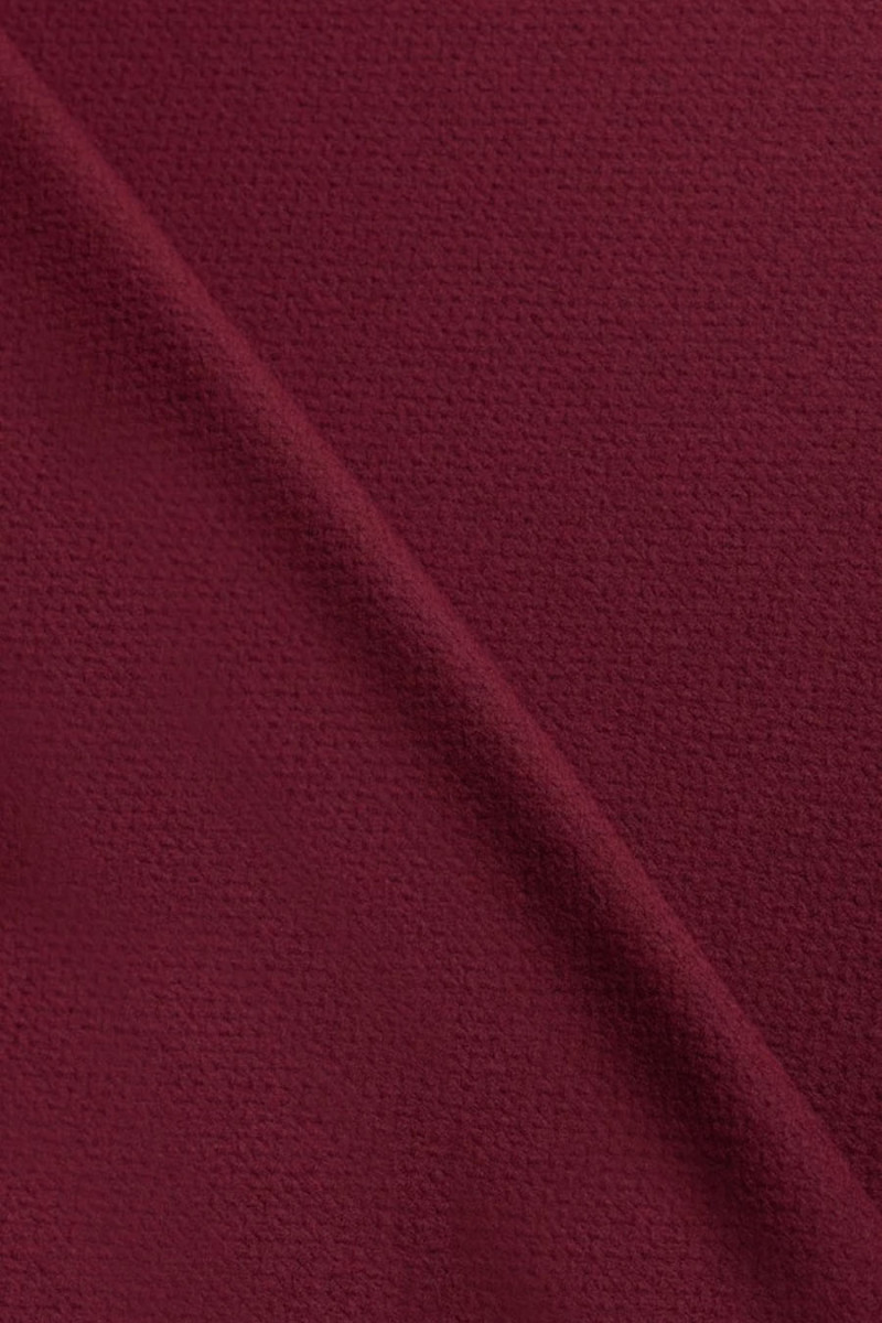 Burgundy woolen fabric