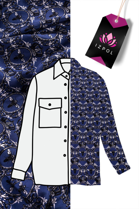 Papillon in twill di seta - blu navy