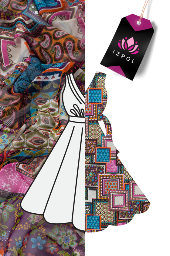 Chiffon di seta - patchwork