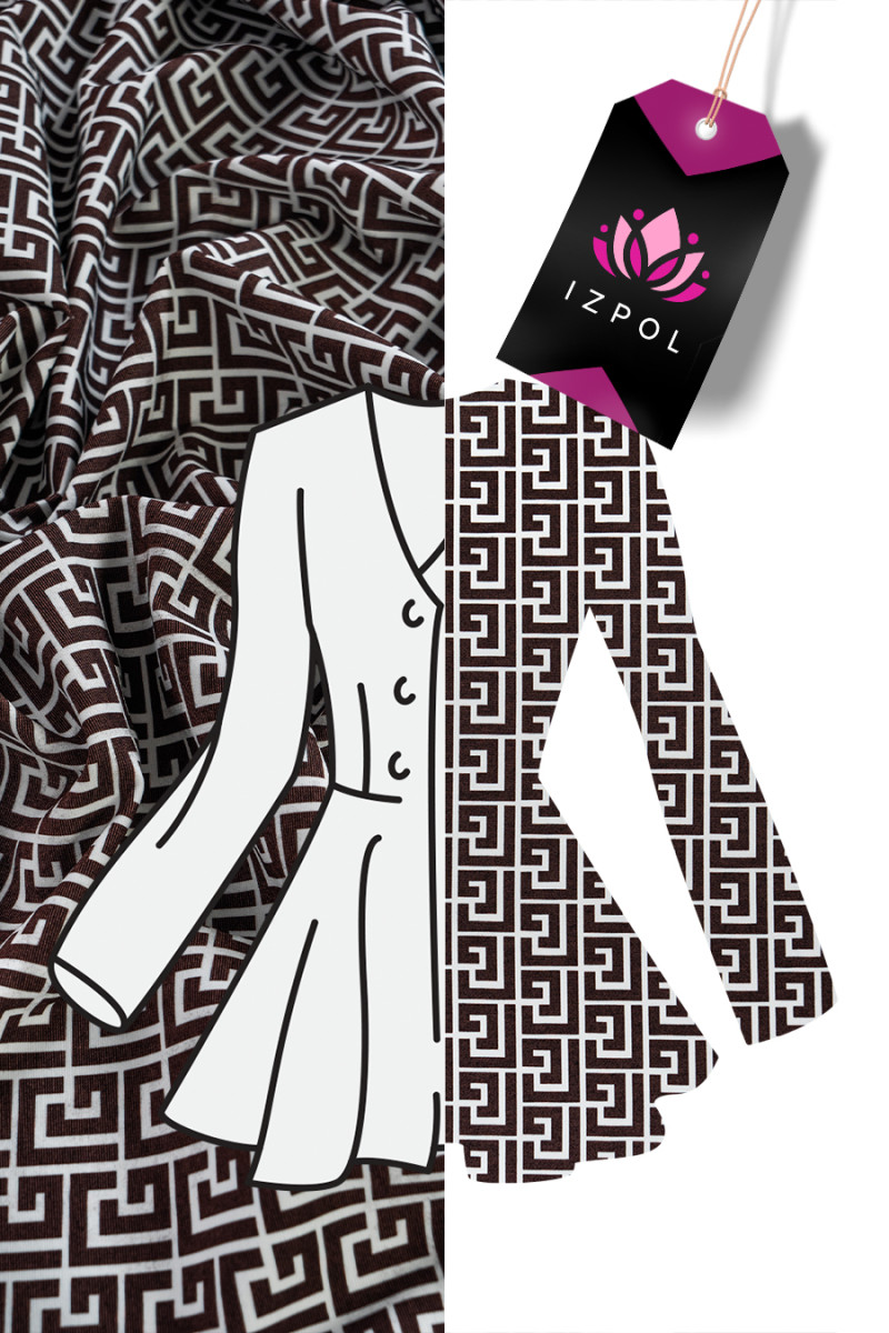 Jersey knitted fabric signed COUPON 100 cm