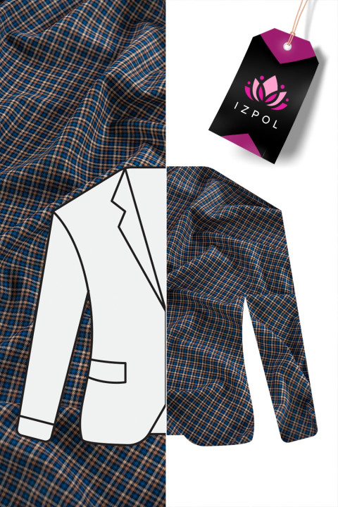 Checkered costume wool
