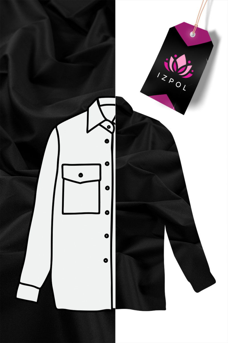 Elastic shirt cotton black