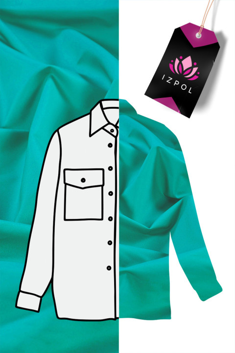 Turquoise shirt cotton