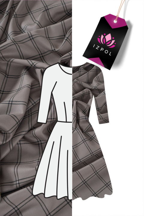 Checkered costume wool