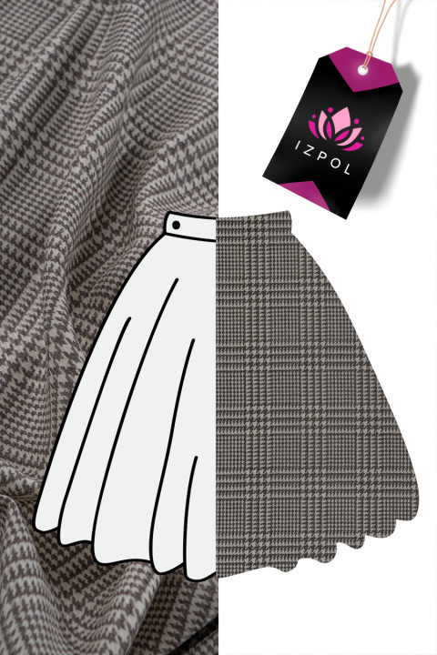 Geruite kostuumwol