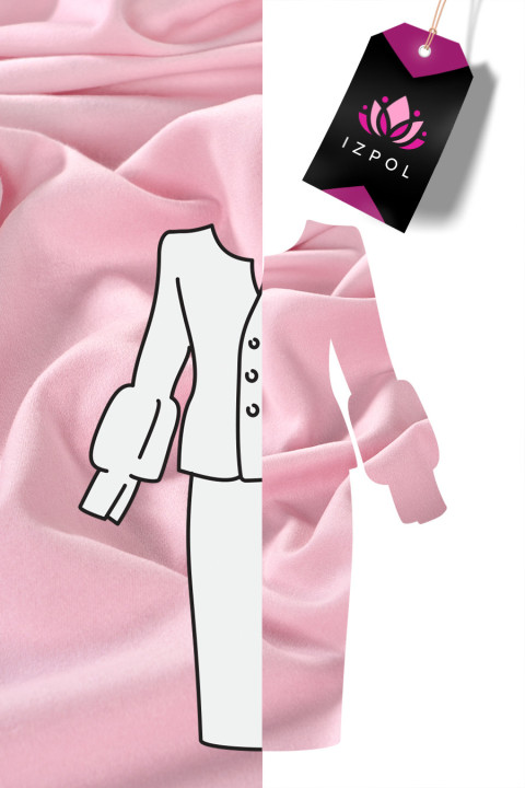 Wool with angora light pink