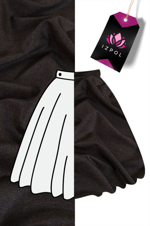 Costume wool - fine brown check