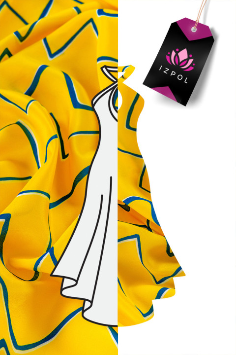 Silk crepe in zigzags
