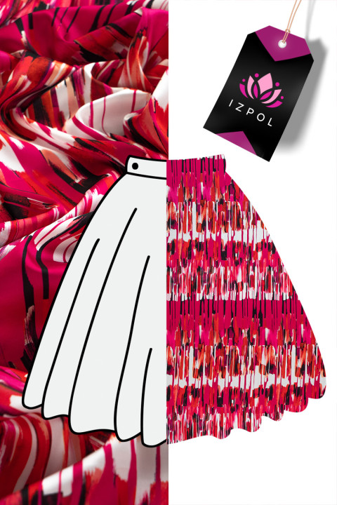 Polyester twill in colorful patterns
