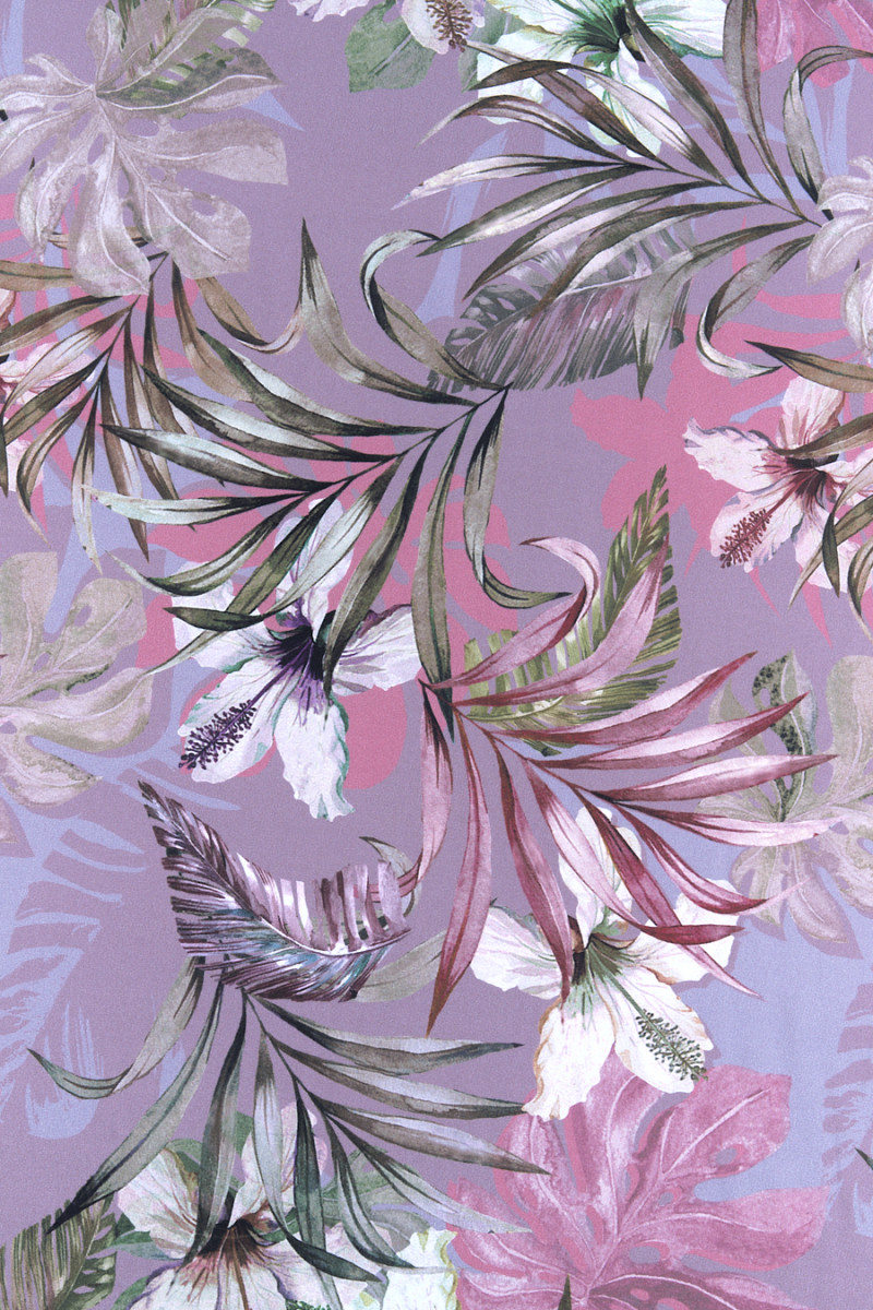 Blommig sidensatin