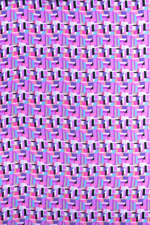 Silk satin colorful geometry