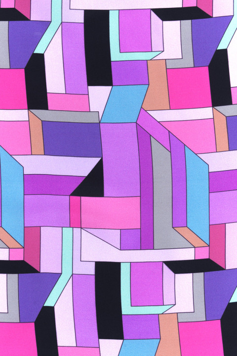 Silk satin colorful geometry