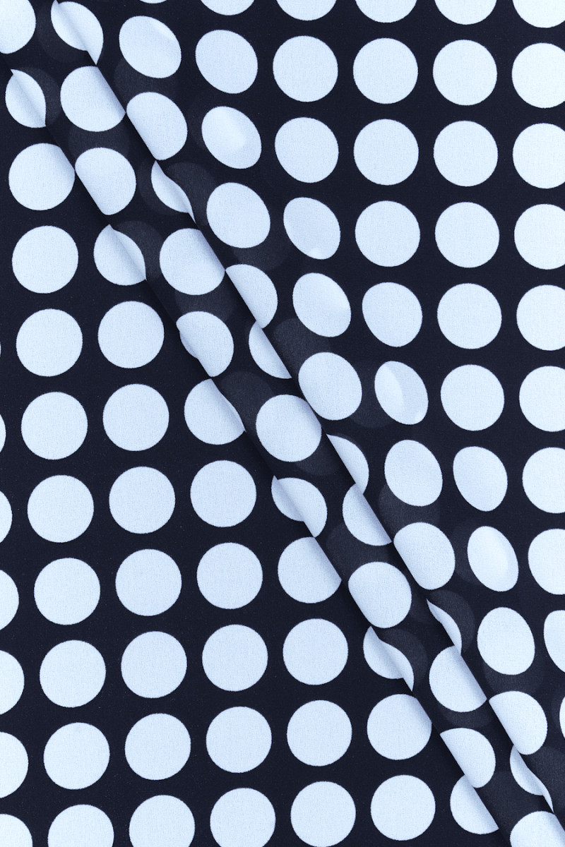 Polka dot silk georgette