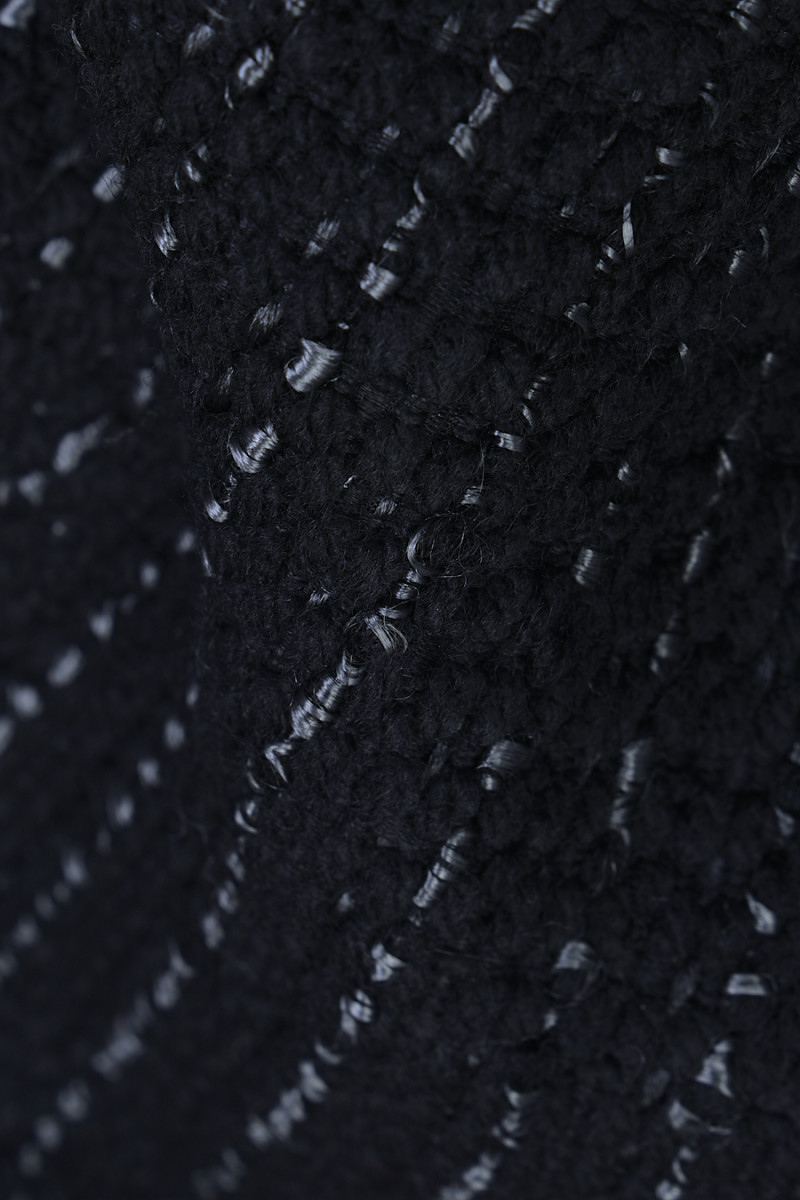 Black woolen fabric