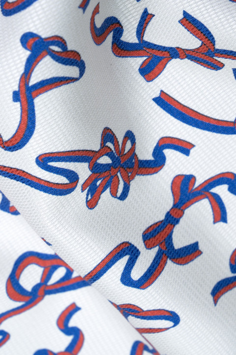 Jacquard silk with bows