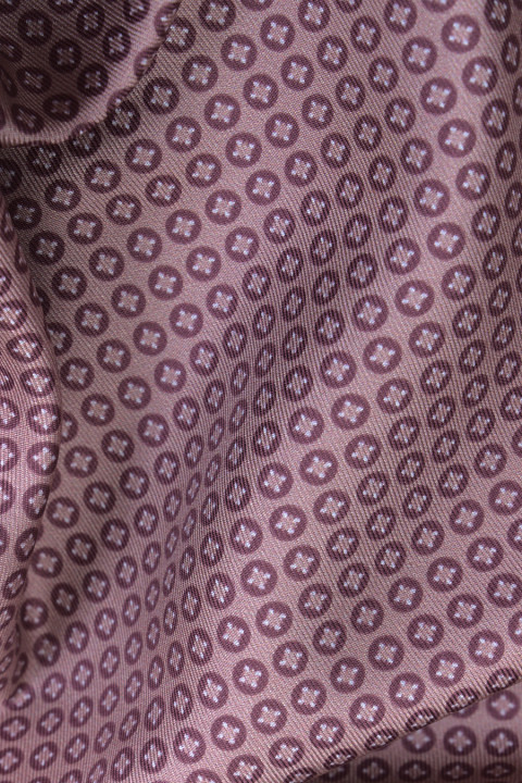Striped silk twill