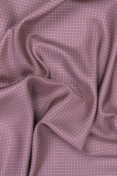 Striped silk twill