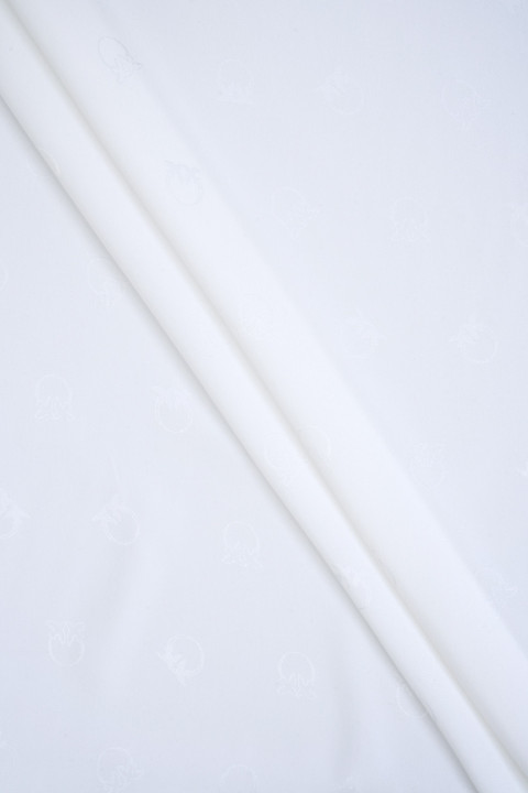 Polyester satin with flowers