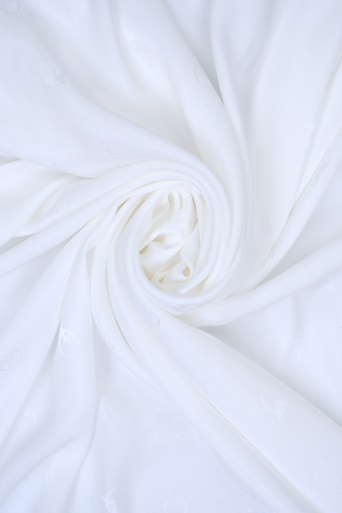 Polyester satijn met bloemen