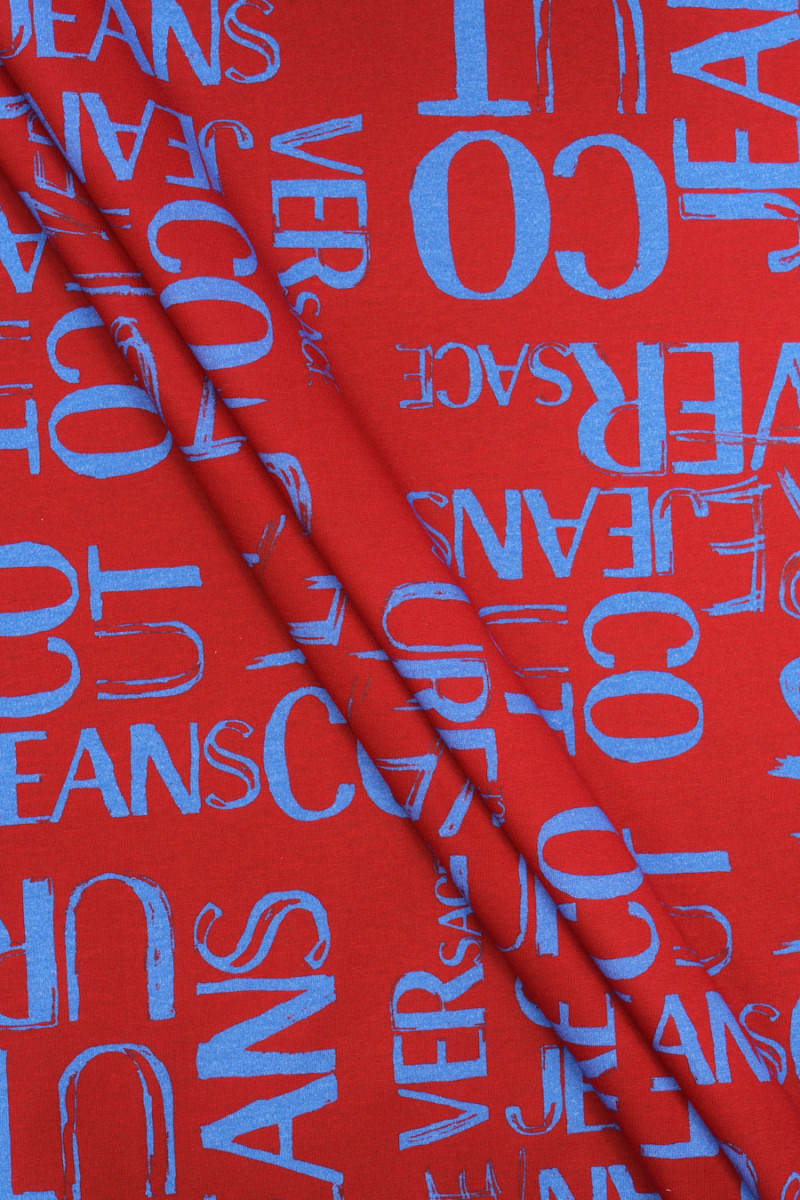 Tissu tricoté en coton signé