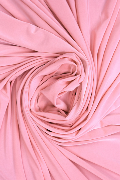 Tissu tricoté en polyester rose