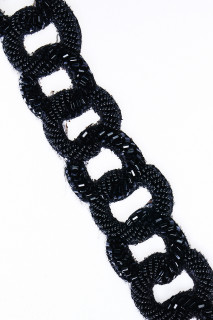Nastro di perline nero COUPON 50cm