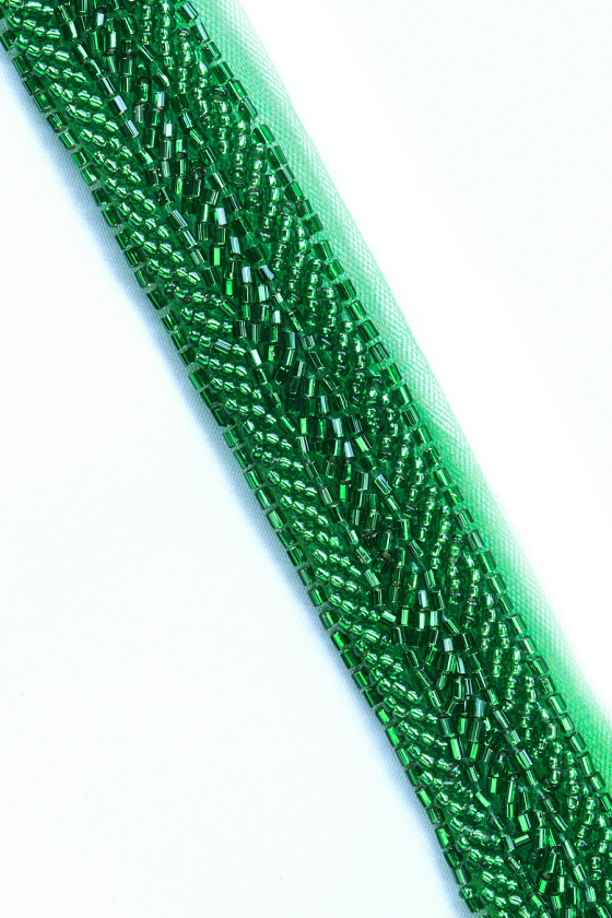 Groene KUPON kralenband 100cm